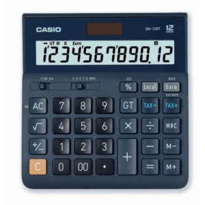 Calcolatrice da tavolo Casio Extra Big LC display - solare e batteria blu scuro DH-12ET-W-EP
