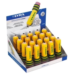 Gomme matita Lyra Termagraph Eraser 2x7 cm - L7417201 (Espositore 20 pezzi)