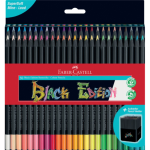 Matite colorate Faber-Castell Black Edition - Colori Assortiti - astuccio in cartone - Ømina 3,3 mm - 116450 (conf.50)