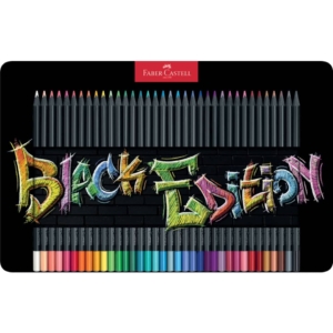 Matite colorate Faber-Castell Black Edition - Colori Assortiti - astuccio in metallo - Ømina 3,3 mm - 116437 (conf.36)