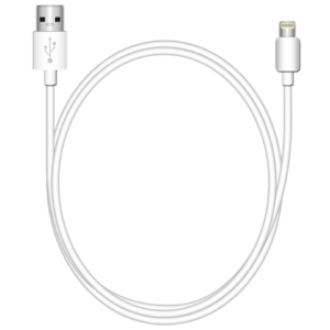Cavo di ricarica e sincronizzazione USB 2.0 Lightning 1 metro Media Range Bianco MRCS178
