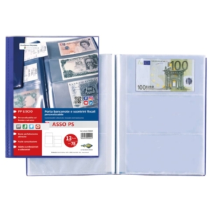 Porta banconote e scontrini fiscali Sei Rota ASSO PS 13 buste - 24x30,5 cm - blu