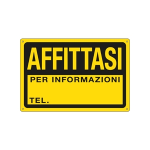 Cartello informativo 30x20 cm Cartelli Segnalatori "Affittasi" 3345P