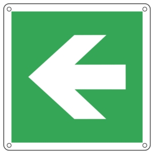 Cartello d'emergenza 12x12 cm Cartelli Segnalatori "Freccia a destra/sinistra'' E15104K