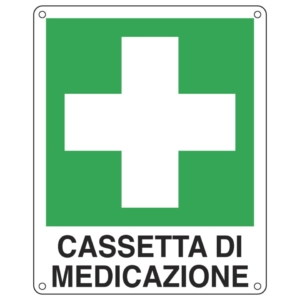 Cartello d'emergenza 16x21 cm Cartelli Segnalatori "Cassetta di medicazione'' E20113W
