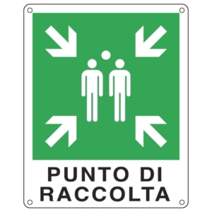 Cartello d'emergenza 25x31 cm Cartelli Segnalatori "Punto di raccolta'' E20153X