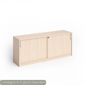 Mobile basso con ante scorrevoli Artexport Bridge/Flex 185x46x73 cm Rovere