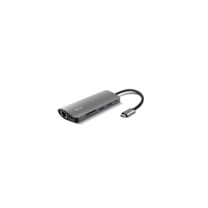 Adattatore USB C Trust DALYX 7 7-in-1 HDMI - 2xUSB-A -USB-C - Ethernet - Micro SD - SD card - alluminio