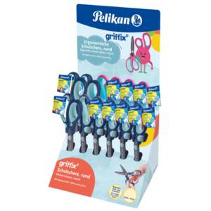 Forbici Griffix Pelikan per destrimani e mancini assortite - 14 cm - 605397 (display 12 pezzi)