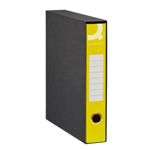 Registratore protocollo con custodia Q-Connect dorso 5 cm - 28,5x34,3 cm - giallo RQ-CON-P5GI