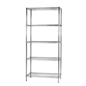 Scaffalatura metallica in filo d'acciaio Serena Group - 5 ripiani - 45x90x200 cm