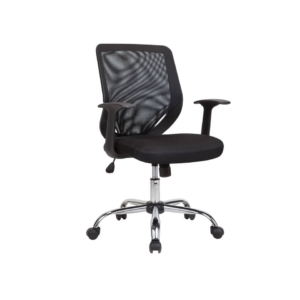 Poltrona operativa con braccioli Serena Group Tucson rivestimento tessuto e schienale in rete Nero