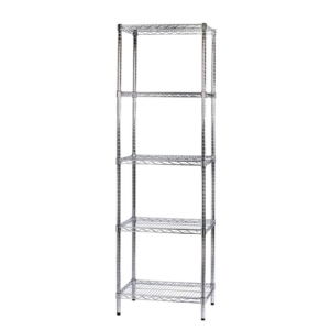 Scaffalatura metallica in filo d'acciaio Serena Group - 5 ripiani - 45x60x200 cm