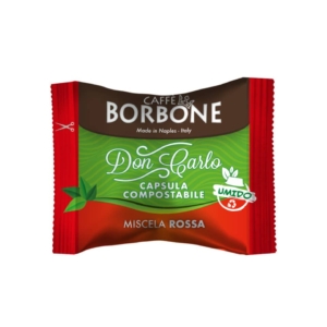 Capsule compatibili A Modo Mio e compostabili Don Carlo Caffe Borbone qualità Rossa (conf.100)
