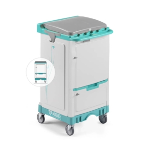 Carrello chiuso 1 reparto 90 litri con cassetto Mini Magic 010V TTS 56 x 54 x 104 cm - MM010V0A0000