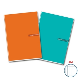 Maxi quaderno A4 copertina 200g/m² - 20+1 fogli 80g/m² Colorclub quadretti 4mm - 5711