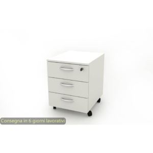 Cassettiera a 3 cassetti su ruote 17020 41x50xh.52,2 cm Artexport Bianco 17020/33/3T