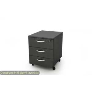 Cassettiera a 3 cassetti su ruote 17020 41x50xh.52,2 cm Artexport Nero venato frassino - 17020/88/3T