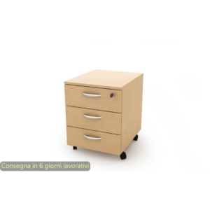 Cassettiera a 3 cassetti su ruote 17020 41x50xh.52,2 cm Artexport Faggio 17020/66/3T