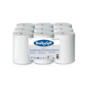 Asciugamani a rotoli ad estrazione centrale Premium Bulkysoft strappo 21,5x30 cm (conf.9 rotoli da 200 strappi)