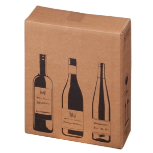Scatole per bottiglie Wine Pack Bong tre bottiglie - 30,5x10,8x36,8 cm (conf.10)