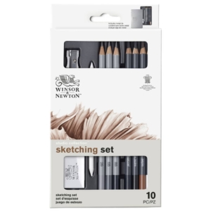 Scatola in metallo 10 matite da schizzo assortite Winsor&Newton