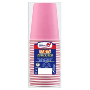 Bicchieri carta WD 250ml Dopla Green Rosa (conf.20)