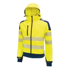 Giacca in tessuto Softshell Miky Yellow Fluo U-Power taglia XL