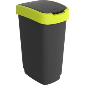 Cestino gettacarte Rotho Twist con coperchio basculante 50 litri - lime Verde