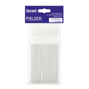 Caricatore per fascettatrice FIXLOCK Iternet Bianco (10 caricatori da 20 clips)