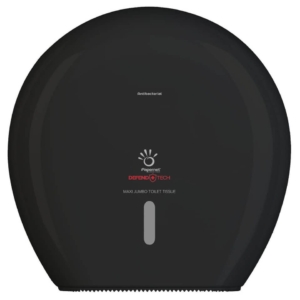 Dispenser antibatterico per carta igienica Maxi Jumbo Defend Tech - 34,5x34,5x14,8 cm Papernet Nero