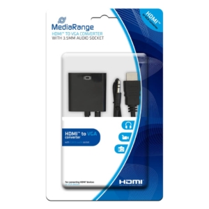 Convertitore da HDMI™ a VGA - presa audio da 3,5 mm Media Range Nero MRCS167