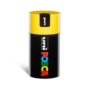 Pennarelli a tempera Uni Ball Uniposca in Gift Box - punta media Colori Assortiti - tappo barattolo Giallo - M 84008660 (conf.18)