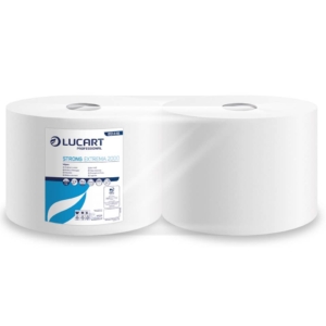 Bobina strofinacci industriali 2 veli pura cellulosa STRONG EXTREMA 2000 2 Lucart 2000 strappi (conf.2)