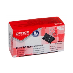 Molle fermacarte Nero Office Products 15 mm (conf.12 molle)
