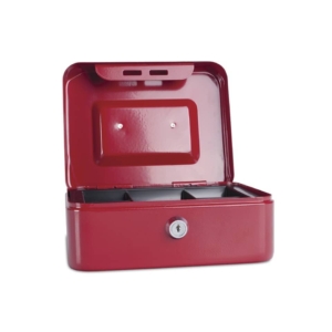 Cassetta portadenaro in metallo con serratura 200x90x160 mm Donau Rosso