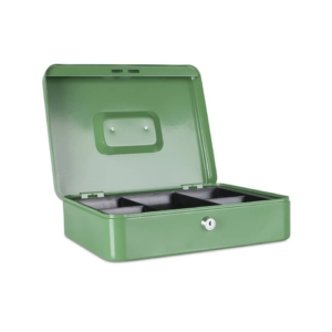 Cassetta portadenaro in metallo con serratura 300x90x240 mm Donau Verde