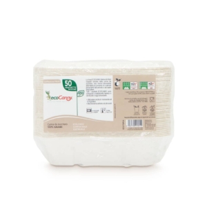 Vaschetta patatine bio-compostabile ecoCanny Take Away Bianco 173x123x40 mm - ECO-T12PCA (conf.50)