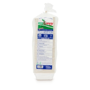 Vaschette bio-compostabili ecoCanny Take Away Bianco 1/2 porzioni - ECO-T12CA (conf.100)