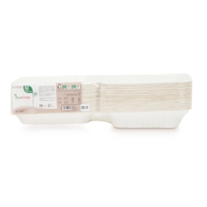 Box monoscomparto bio-compostabili ecoCannyTake Away Bianco 200x200x70 mm - ECO'HB08 (conf.50)