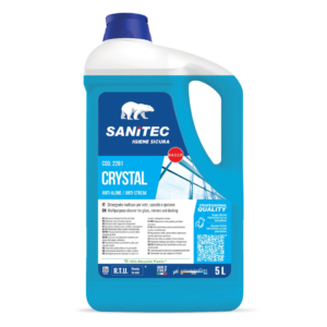 Detergente multiuso Sanitec Crystal per vetri, specchi e spolvero anti-alone 5 litri / 5 Kg - 2261