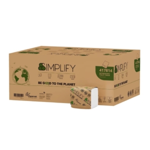 Carta igienica Simplify interfogliata in pura cellulosa 2 veli - 224 fogli Bianco - 417814 (conf.40)