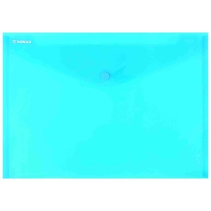 Buste con bottone in PPL ecologico Donau formato A4 Blu - 8544001PL-10 (conf.12)