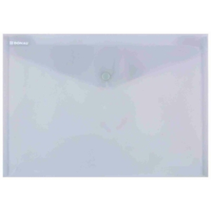 Buste con bottone in PPL ecologico Donau formato A4 Grigio - 8544001PL-02 (conf.12)