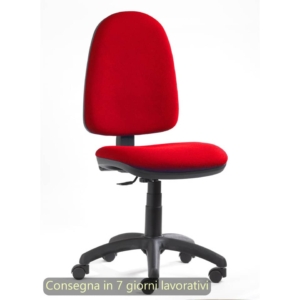 Poltrona operativa Sofia CPM in tessuto acrilico Seditaly senza braccioli Rosso SFGAC0000C002