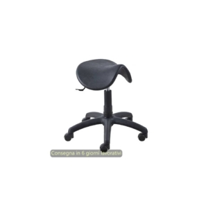 Seduta tecnica a sella Mount 40 in PU integrale e lavabile Nero Seditaly bassa MTG1F6PL0PU01