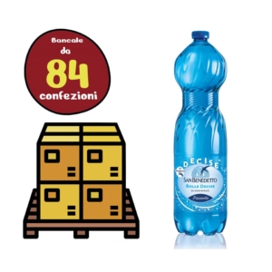Bancale 84 confezioni da 6 bottiglie da 1,5 litri di Acqua Minerale Frizzante San Benedetto