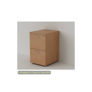 Mobile classificatore per cartelle sospese 2 cassetti + 1 serratura 49x55xh.73,2 cm Artexport Noce chiaro
