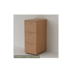 Mobile classificatore per cartelle sospese 3 cassetti + 1 serratura 49x55xh.107,2 cm Artexport Noce chiaro