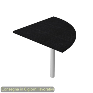 Raccordo angolare 90° gamba Grigio all. per scrivanie Presto 80x80xh.69,5 cm Artexport Nero venato frassino
